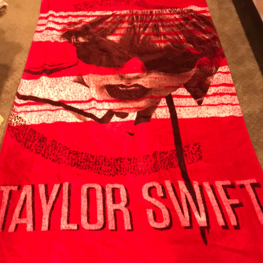 Taylor Swift red album beach towel
